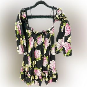 Betsey Johnson off the shoulder baby doll dress